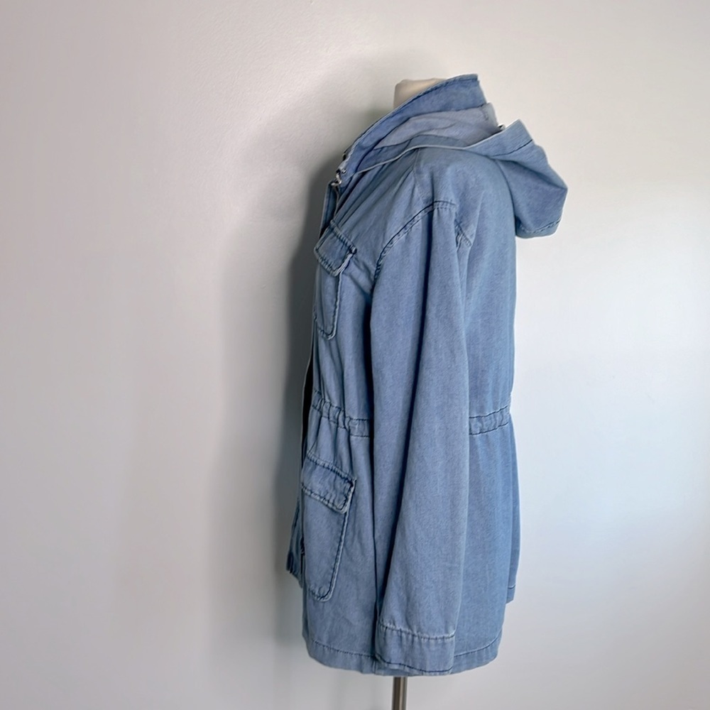 1 Sunset Lane lightweight denim utility jacket size large - Picture 7 of 10